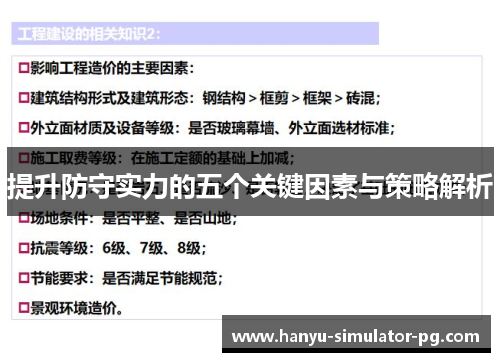 提升防守实力的五个关键因素与策略解析